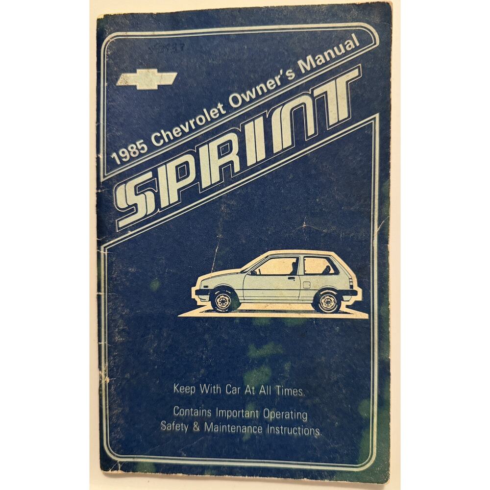 1985 Chevrolet Sprint Owner's Manual - 14085249B